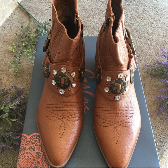 Carlos by Carlos Santana Marlene Western Leather Boot Cognac - Picture 3 of 15